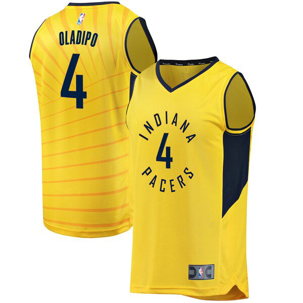 Maillot nba Indiana Pacers Statement Edition Homme Victor Oladipo 4 Jaune